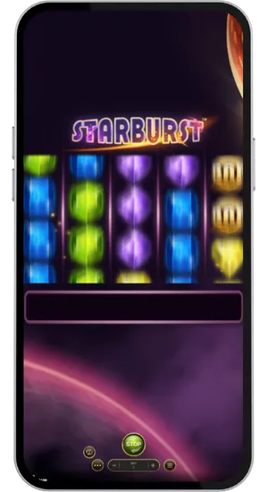 Start playing Starburst and trigger wilds and respins
