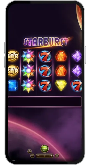 Starburst expanding wild activeert respins