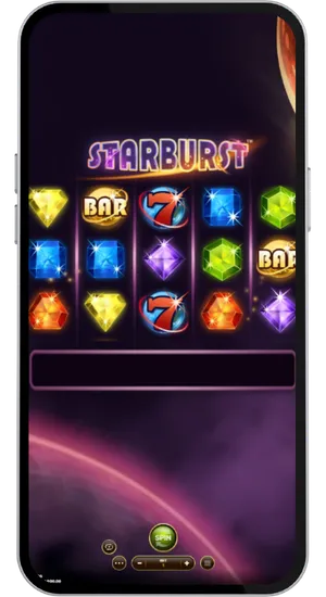 Starburst spelverloop met winnende combinatie